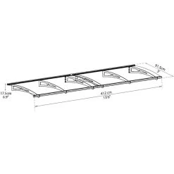 Auvent Marquise Transparent AQUILA™ 4100 - Palram - Canopia -Abri De Jardin auvent marquise transparent aquila 4100 palram 4