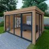 Bureau De Jardin En Bois Massif 11,8m² - Madriers 40mm Traités Teinté Marron Gardy Shelter -Abri De Jardin bureau de jardin en bois massif 118m madriers 40mm traites teinte marron gardy shelter