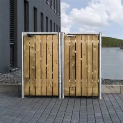 Cache-poubelle 2 Compartiments Müllbox En Bois Traité Naturel 2x240L – HIDE 11 Cache-poubelle 2 Compartiments Müllbox En Bois Traité Naturel 2x240L – HIDE -Abri De Jardin cache poubelle 2 compartiments mullbox en bois traite naturel 2x240l hide 3