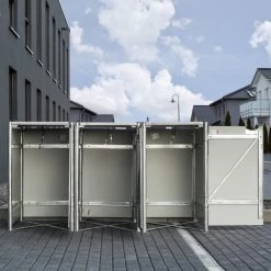 Cache-poubelle 3 Compartiments Müllbox En Aluminium Gris 3x140L – HIDE 11 Cache-poubelle 3 Compartiments Müllbox En Aluminium Gris 3x140L – HIDE -Abri De Jardin cache poubelle 3 compartiments mullbox en aluminium gris 3x140l hide 3