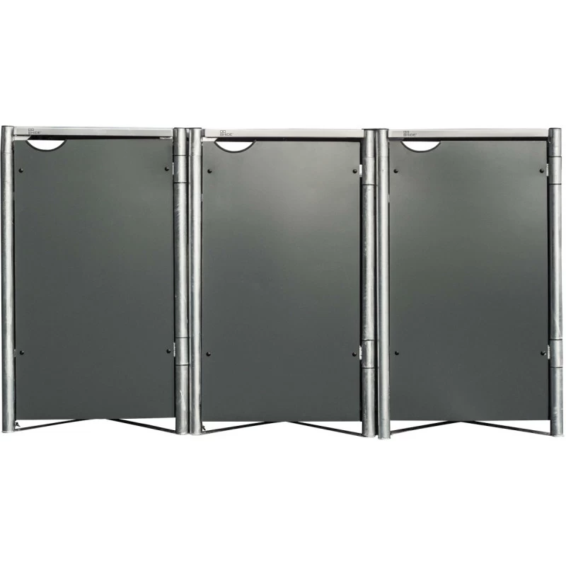 Cache-poubelle 3 Compartiments Müllbox En Aluminium Gris 3x240L – HIDE 3 Cache-poubelle 3 Compartiments Müllbox En Aluminium Gris 3x240L – HIDE – Image 2