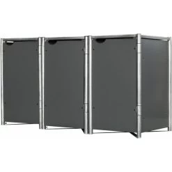 Cache-poubelle 3 Compartiments Müllbox En Aluminium Gris 3x240L – HIDE 9 Cache-poubelle 3 Compartiments Müllbox En Aluminium Gris 3x240L – HIDE -Abri De Jardin cache poubelle 3 compartiments mullbox en aluminium gris 3x240l hide 2