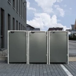 Cache-poubelle 3 Compartiments Müllbox En Aluminium Gris 3x240L – HIDE 10 Cache-poubelle 3 Compartiments Müllbox En Aluminium Gris 3x240L – HIDE -Abri De Jardin cache poubelle 3 compartiments mullbox en aluminium gris 3x240l hide 3