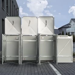 Cache-poubelle 3 Compartiments Müllbox En Aluminium Gris 3x240L – HIDE 12 Cache-poubelle 3 Compartiments Müllbox En Aluminium Gris 3x240L – HIDE -Abri De Jardin cache poubelle 3 compartiments mullbox en aluminium gris 3x240l hide 5