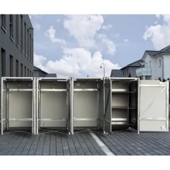 Cache-poubelle 4 Compartiments Müllbox En Aluminium Noir 4x140L – HIDE 9 Cache-poubelle 4 Compartiments Müllbox En Aluminium Noir 4x140L – HIDE -Abri De Jardin cache poubelle 4 compartiments mullbox en aluminium noir 4x140l hide 3