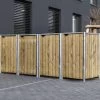 Cache-poubelle 4 Compartiments Müllbox En Bois Traité Naturel 4x240L – HIDE -Abri De Jardin cache poubelle 4 compartiments mullbox en bois traite naturel 4x240l hide