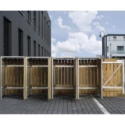 Cache-poubelle 4 Compartiments Müllbox En Bois Traité Naturel 4x240L – HIDE 9 Cache-poubelle 4 Compartiments Müllbox En Bois Traité Naturel 4x240L – HIDE -Abri De Jardin cache poubelle 4 compartiments mullbox en bois traite naturel 4x240l hide 2