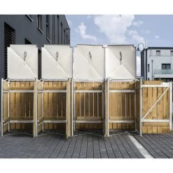 Cache-poubelle 4 Compartiments Müllbox En Bois Traité Naturel 4x240L – HIDE 10 Cache-poubelle 4 Compartiments Müllbox En Bois Traité Naturel 4x240L – HIDE -Abri De Jardin cache poubelle 4 compartiments mullbox en bois traite naturel 4x240l hide 3