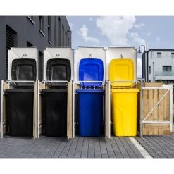 Cache-poubelle 4 Compartiments Müllbox En Bois Traité Naturel 4x240L – HIDE 11 Cache-poubelle 4 Compartiments Müllbox En Bois Traité Naturel 4x240L – HIDE -Abri De Jardin cache poubelle 4 compartiments mullbox en bois traite naturel 4x240l hide 4