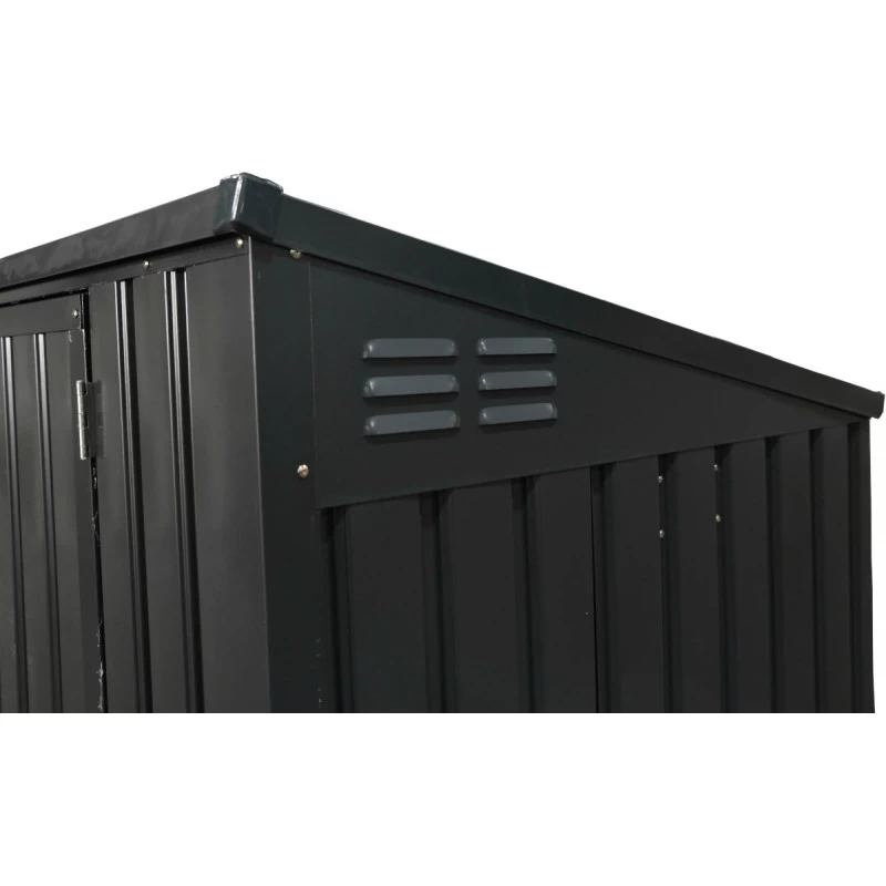 Cache-poubelle Double 172x100x131cm En Acier Pour Conteneurs 240L – Westmann 5 Cache-poubelle Double 172x100x131cm En Acier Pour Conteneurs 240L – Westmann – Image 3