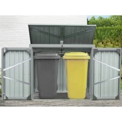 Cache-poubelle Double En Acier Pour Conteneurs 240L – Westmann 10 Cache-poubelle Double En Acier Pour Conteneurs 240L – Westmann -Abri De Jardin cache poubelle double en acier pour conteneurs 240l westmann 2