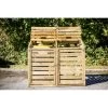 Cache Poubelle Double En Bois Massif Certifié Traité Autoclave -Abri De Jardin cache poubelle double en bois massif certifie traite autoclave