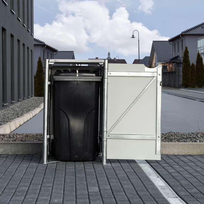 Cache-poubelle Müllbox En Aluminium Gris 240L – HIDE 7 Cache-poubelle Müllbox En Aluminium Gris 240L – HIDE – Image 5