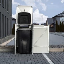 Cache-poubelle Müllbox En Aluminium Gris 240L – HIDE 13 Cache-poubelle Müllbox En Aluminium Gris 240L – HIDE -Abri De Jardin cache poubelle mullbox en aluminium gris 240l hide 5