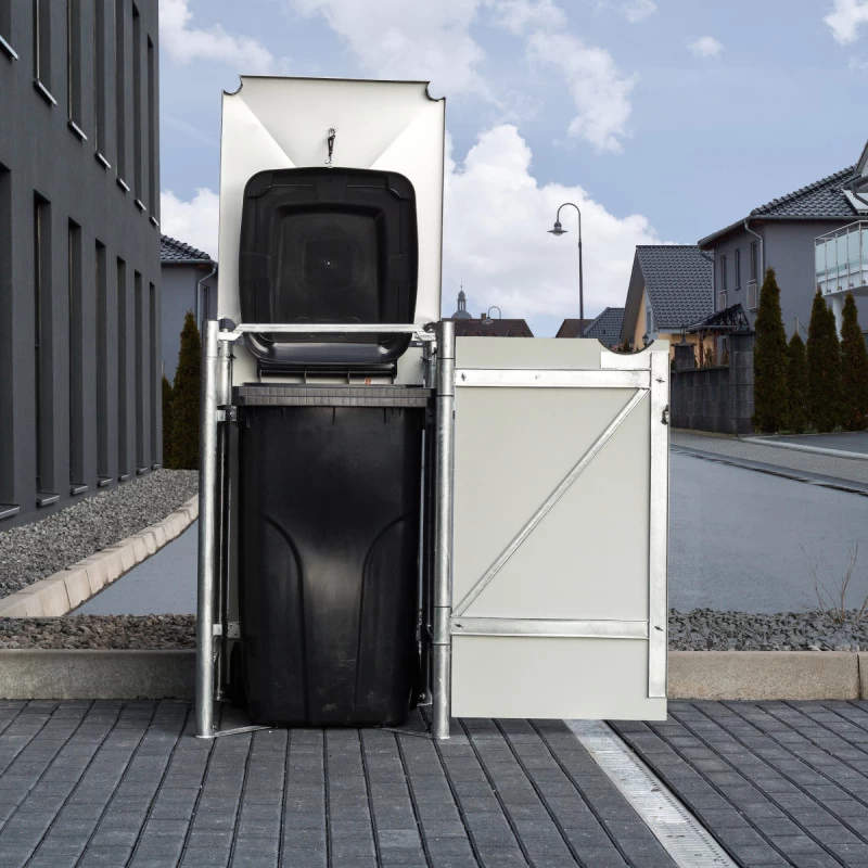 Cache-poubelle Müllbox En Aluminium Gris 240L – HIDE 8 Cache-poubelle Müllbox En Aluminium Gris 240L – HIDE – Image 6