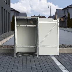 Cache-poubelle Müllbox En Aluminium Noir 140L – HIDE 11 Cache-poubelle Müllbox En Aluminium Noir 140L – HIDE -Abri De Jardin cache poubelle mullbox en aluminium noir 140l hide 3