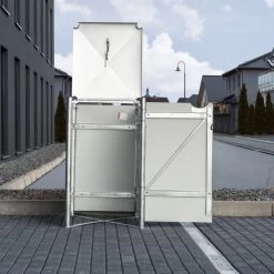 Cache-poubelle Müllbox En Aluminium Noir 140L – HIDE 12 Cache-poubelle Müllbox En Aluminium Noir 140L – HIDE -Abri De Jardin cache poubelle mullbox en aluminium noir 140l hide 4