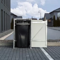 Cache-poubelle Müllbox En Aluminium Noir 140L – HIDE 13 Cache-poubelle Müllbox En Aluminium Noir 140L – HIDE -Abri De Jardin cache poubelle mullbox en aluminium noir 140l hide 5