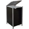 Cache-poubelle Müllbox En Aluminium Noir 240L – HIDE -Abri De Jardin cache poubelle mullbox en aluminium noir 240l hide