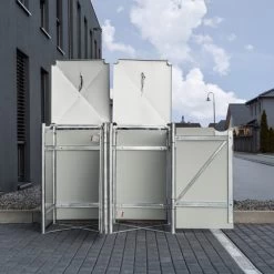 Cache-poubelle 2 Compartiments Müllbox En Aluminium Noir 2x140L – HIDE 12 Cache-poubelle 2 Compartiments Müllbox En Aluminium Noir 2x140L – HIDE -Abri De Jardin cache poubelle mullbox en aluminium noir 2x140l hide 4