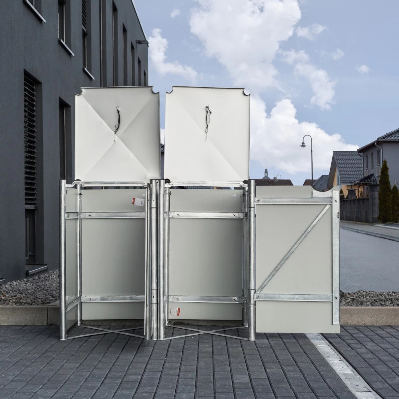 Cache-poubelle 2 Compartiments Müllbox En Aluminium Noir 2x140L – HIDE 7 Cache-poubelle 2 Compartiments Müllbox En Aluminium Noir 2x140L – HIDE – Image 5