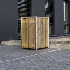 Cache-poubelle Müllbox En Bois Traité Naturel 140L – HIDE 10 Cache-poubelle Müllbox En Bois Traité Naturel 140L – HIDE -Abri De Jardin cache poubelle mullbox en bois traite 2x140l hide 2