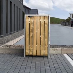 Cache-poubelle Müllbox En Bois Traité Naturel 140L – HIDE 11 Cache-poubelle Müllbox En Bois Traité Naturel 140L – HIDE -Abri De Jardin cache poubelle mullbox en bois traite 2x140l hide 3