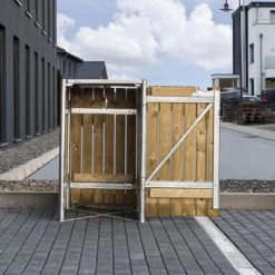 Cache-poubelle Müllbox En Bois Traité Naturel 140L – HIDE 12 Cache-poubelle Müllbox En Bois Traité Naturel 140L – HIDE -Abri De Jardin cache poubelle mullbox en bois traite 2x140l hide 4