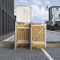 Cache-poubelle Müllbox En Bois Traité Naturel 140L – HIDE 13 Cache-poubelle Müllbox En Bois Traité Naturel 140L – HIDE -Abri De Jardin cache poubelle mullbox en bois traite 2x140l hide 5