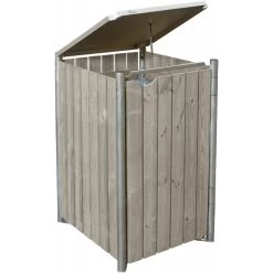 Cache-poubelle Müllbox En Bois Traité Gris 140L – HIDE 9 Cache-poubelle Müllbox En Bois Traité Gris 140L – HIDE -Abri De Jardin cache poubelle mullbox en bois traite gris 140l hide 1