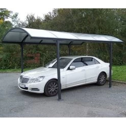 Carport 1 Voiture 14,62m² En Aluminium Et Polycarbonate 6mm ANTI-UV - Habrita 10 Carport 1 Voiture 14,62m² En Aluminium Et Polycarbonate 6mm ANTI-UV - Habrita -Abri De Jardin carport 1 voiture avec toit arrondi en aluminium et polycarbonate anti uv 2