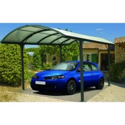 Carport 1 Voiture 14,62m² En Aluminium Et Polycarbonate 6mm ANTI-UV - Habrita 12 Carport 1 Voiture 14,62m² En Aluminium Et Polycarbonate 6mm ANTI-UV - Habrita -Abri De Jardin carport 1 voiture avec toit arrondi en aluminium et polycarbonate anti uv 4