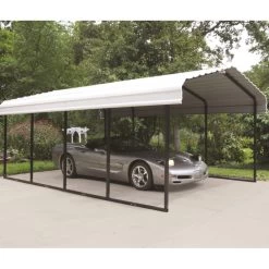 Carport à Toit En Acier Galvanisé 22,57m² Couleur Beige – Shelter Logic 10 Carport à Toit En Acier Galvanisé 22,57m² Couleur Beige – Shelter Logic -Abri De Jardin carport a toit en acier galvanise 2257m couleur beige shelter logic 1 2