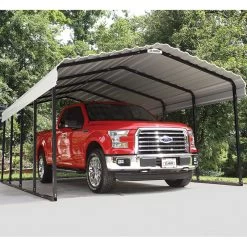 Carport à Toit En Acier Galvanisé 22,57m² Couleur Beige – Shelter Logic 11 Carport à Toit En Acier Galvanisé 22,57m² Couleur Beige – Shelter Logic -Abri De Jardin carport a toit en acier galvanise 2257m couleur beige shelter logic 1 3