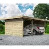 Carport Configuré 7x5x2,5m En Bois Traité Autoclave Avec 3 Parois Latérales Pleines - SOLID 2 Carport Configuré 7x5x2,5m En Bois Traité Autoclave Avec 3 Parois Latérales Pleines - SOLID -Abri De Jardin carport configure 7x5x25m en bois traite autoclave avec 3 parois laterales pleines solid