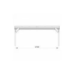 Carport Double 30,7m² En Bois Autoclave Marron Victor - Forest Style -Abri De Jardin carport double 307m en bois autoclave marron victor forest style 3