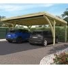 Carport Double 30,9m² En Bois Autoclave Victor Modern - Forest Style -Abri De Jardin carport double 309m en bois autoclave victor modern forest style