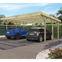 Carport Double 31m² En Bois Autoclave FSC Jean – Forest Style