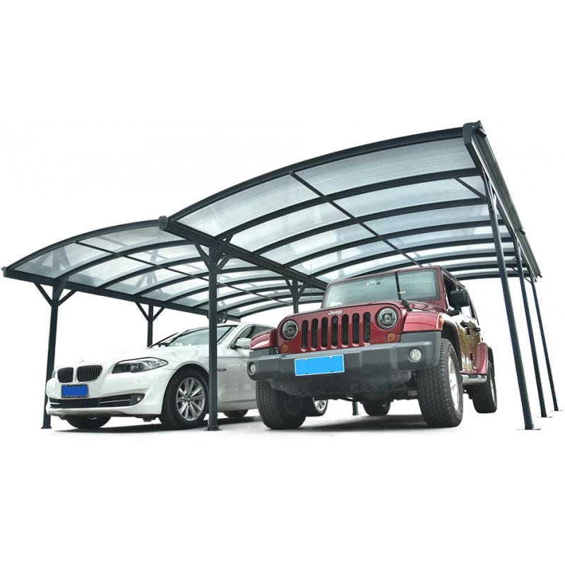 Carport Double En Aluminium Anthracite Et Polycarbonate 6mm X-METAL 3 Carport Double En Aluminium Anthracite Et Polycarbonate 6mm X-METAL