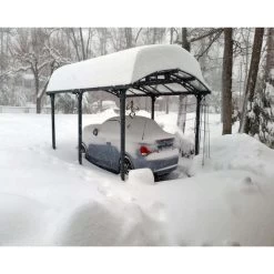 Carport En Alu Gris Et Polycarbonate 1 Voiture 18,2m² Arcadia™ 5000 – Canopia -Abri De Jardin carport en alu gris et polycarbonate 1 voiture 182m arcadia 5000 canopia 5