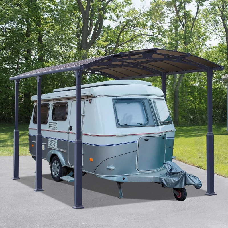 Carport En Alu Gris Et Polycarbonate 1 Voiture 18,2m² Arcadia Alpine 5000 - CANOPIA 3 Carport En Alu Gris Et Polycarbonate 1 Voiture 18,2m² Arcadia Alpine 5000 - CANOPIA