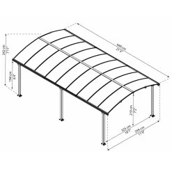 Carport En Alu Gris Et Polycarbonate 1 Voiture 23,3m² Arcadia™ 6400 – Canopia 10 Carport En Alu Gris Et Polycarbonate 1 Voiture 23,3m² Arcadia™ 6400 – Canopia -Abri De Jardin carport en alu gris et polycarbonate 1 voiture 233m arcadia 6400 canopia 2