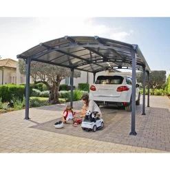 Carport En Alu Gris Et Polycarbonate 1 Voiture 23,3m² Arcadia™ 6400 – Canopia 11 Carport En Alu Gris Et Polycarbonate 1 Voiture 23,3m² Arcadia™ 6400 – Canopia -Abri De Jardin carport en alu gris et polycarbonate 1 voiture 233m arcadia 6400 canopia 3