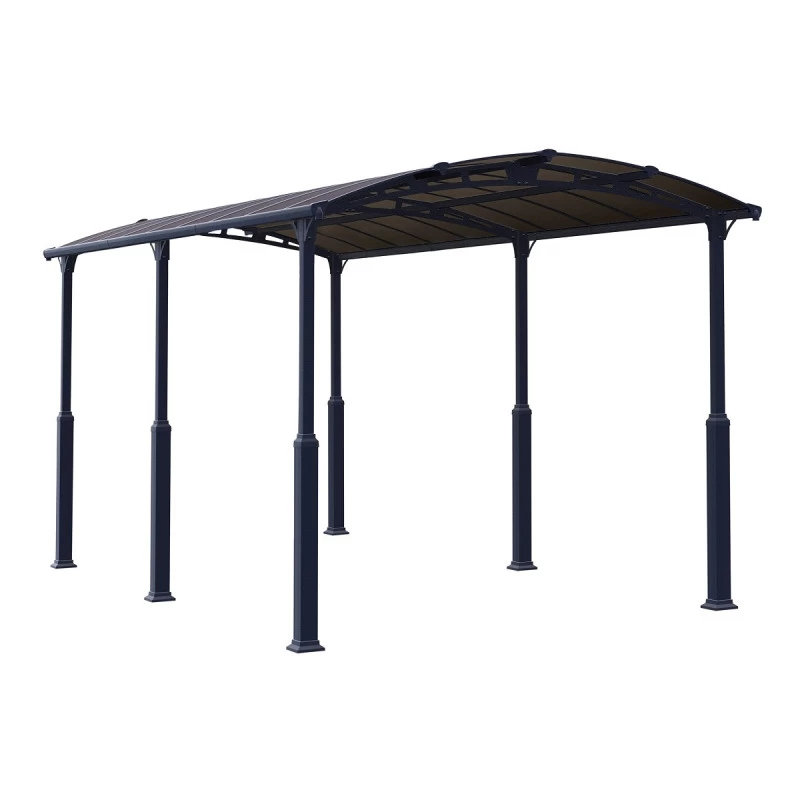 Carport En Alu Gris Et Polycarbonate 1 Voiture 23,3m² Arcadia Alpine 6400 - Canopia 4 Carport En Alu Gris Et Polycarbonate 1 Voiture 23,3m² Arcadia Alpine 6400 - Canopia – Image 2
