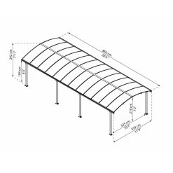 Carport En Alu Gris Et Polycarbonate 31m² Arcadia™ 8500 – Canopia 7 Carport En Alu Gris Et Polycarbonate 31m² Arcadia™ 8500 – Canopia -Abri De Jardin carport en alu gris et polycarbonate 31m arcadia 8500 canopia 2