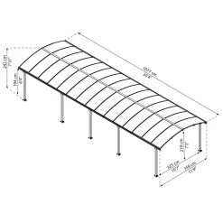 Carport En Alu Gris Et Polycarbonate 38,7m² Arcadia™ 10600 – Canopia 7 Carport En Alu Gris Et Polycarbonate 38,7m² Arcadia™ 10600 – Canopia -Abri De Jardin carport en alu gris et polycarbonate 387m arcadia 10600 canopia 2