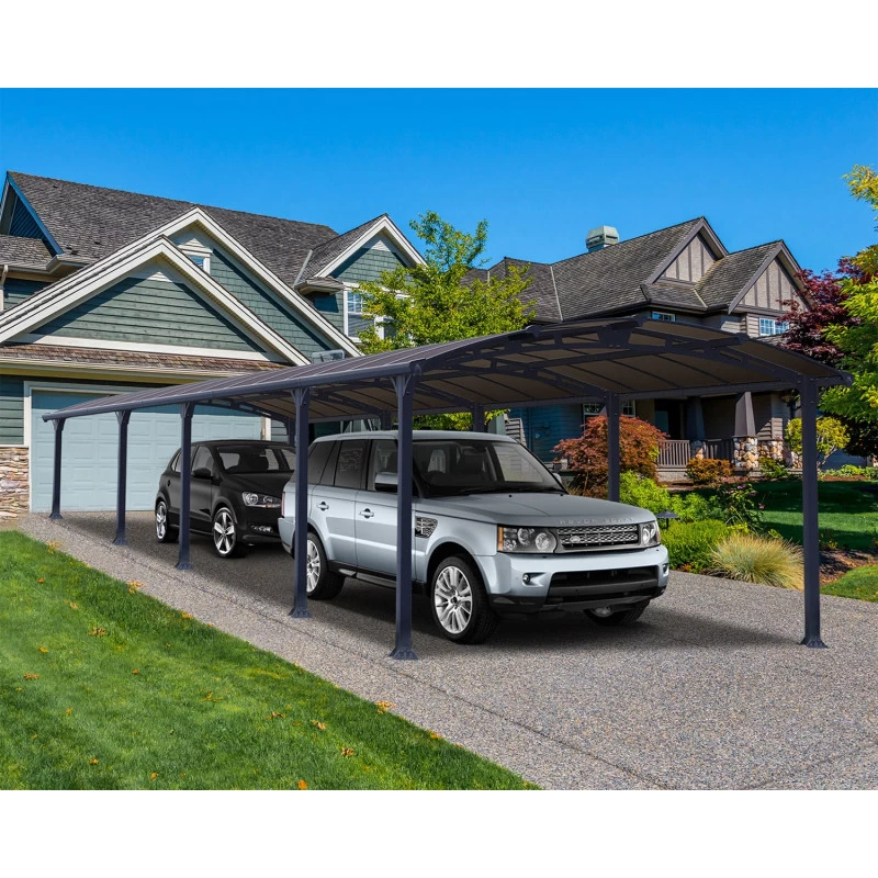 Carport En Alu Gris Et Polycarbonate 38,7m² Arcadia™ 10600 – Canopia 3 Carport En Alu Gris Et Polycarbonate 38,7m² Arcadia™ 10600 – Canopia