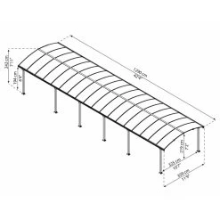 Carport En Alu Gris Et Polycarbonate 46,3m² Arcadia™ 12700 – Canopia 7 Carport En Alu Gris Et Polycarbonate 46,3m² Arcadia™ 12700 – Canopia -Abri De Jardin carport en alu gris et polycarbonate 463m arcadia 12700 canopia 2