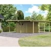 Carport En Bois Autoclave 30,35m² Avec Débarras 9m² - Karibu -Abri De Jardin carport en bois autoclave 3035m avec debarras 9m karibu