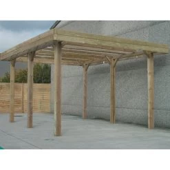 Carport Modulable Camping Car 6x5x4m En Bois Traité Autoclave - SOLID